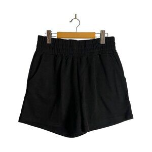 NWT Grand Club Beach Women's Black High Waisted Cotton Shorts Sz M